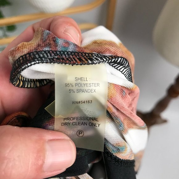 CALVIN KLEIN Multicoloured Wrap Look Long Sleeve - Picture 8 of 8